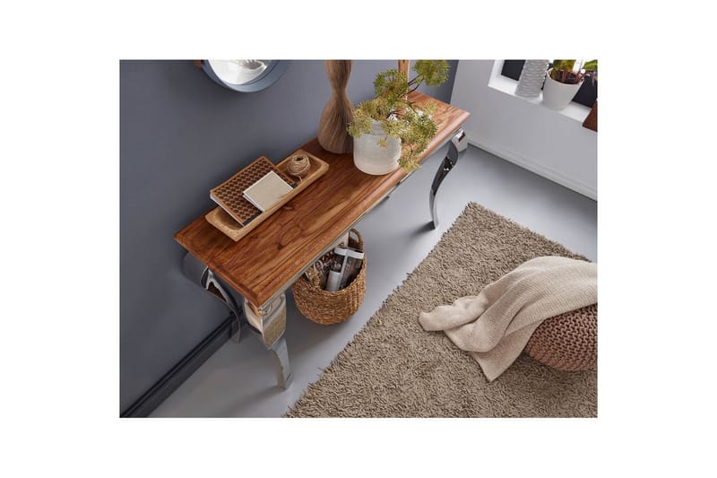Konsollbord Wohnling Heltre 130 cm Krom metallben Landlig stil - Møbler - Bord - Avlastningsbord - Gangbord