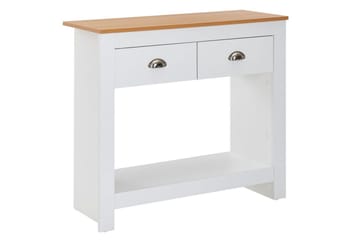 Konsollbord Wohnling Massivt tre eik tofarget 85 cm 2 skuffer moderne husstil - Møbler - Bord - Avlastningsbord - Gangbord