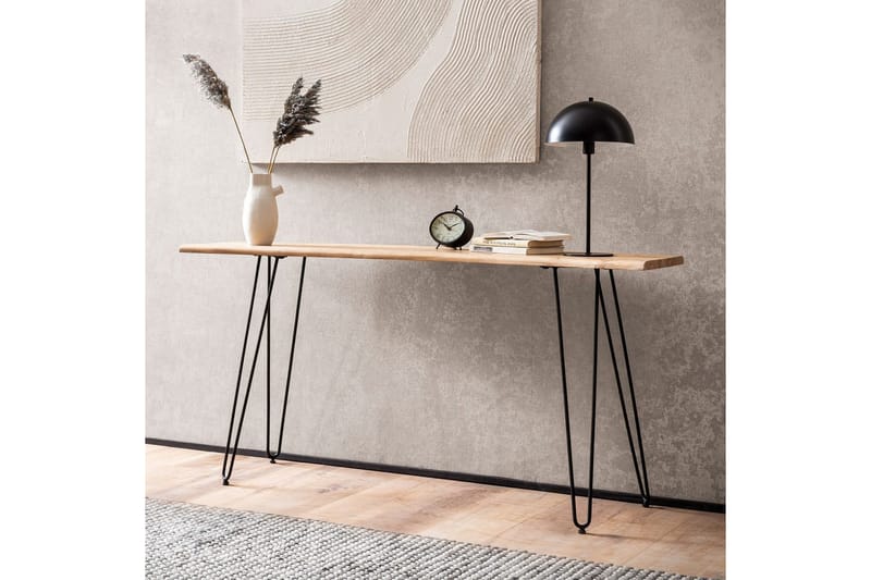 Konsollbord Wohnling Massivt treverk hårnålben tre kant 150 cm - Møbler - Bord - Avlastningsbord - Gangbord