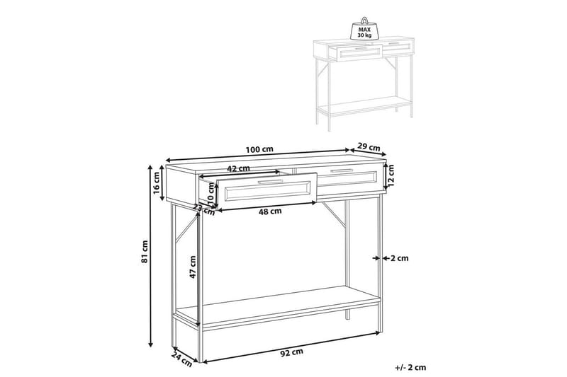 Konsollbord Pasco - Møbler - Bord - Avlastningsbord - Gangbord