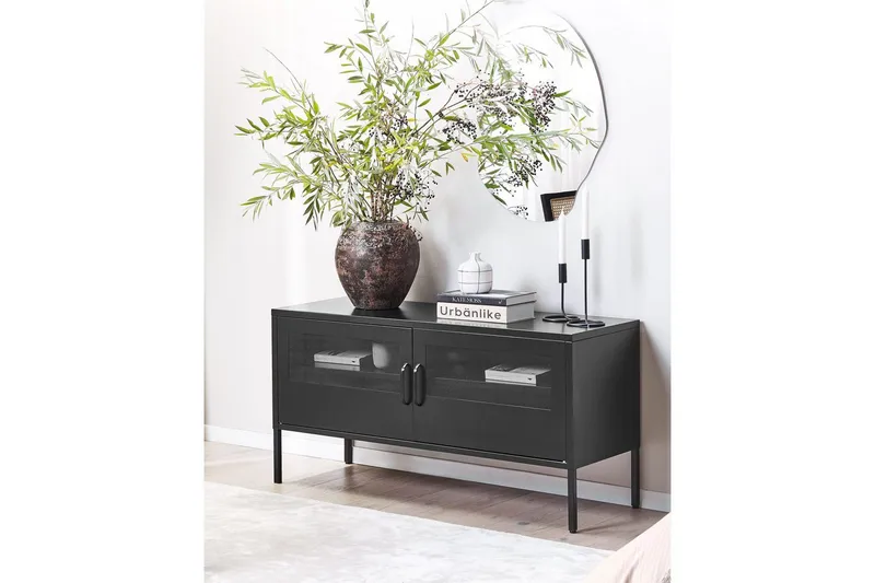 Kontorsskap Morley Svart - Svart - Møbler - Bord - Avlastningsbord - Lampebord & sidebord