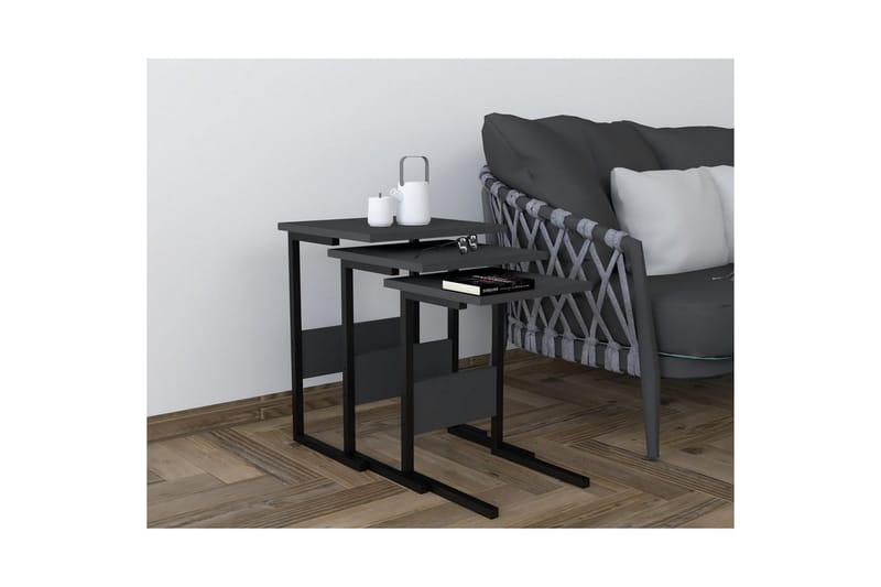 Korra Settbord 40 cm - Sort - Møbler - Bord - Avlastningsbord - Settbord