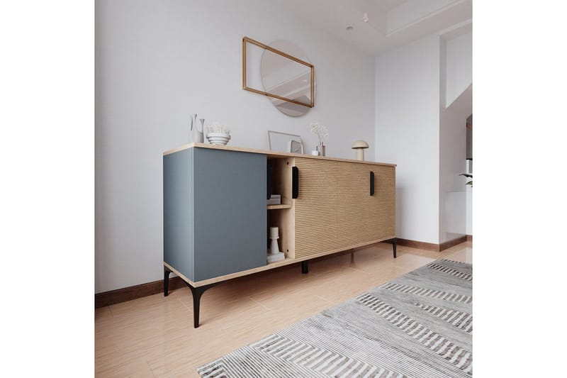 Kunar Konsollbord 180 cm - Antrasitt/Natur - Møbler - Bord - Avlastningsbord - Gangbord