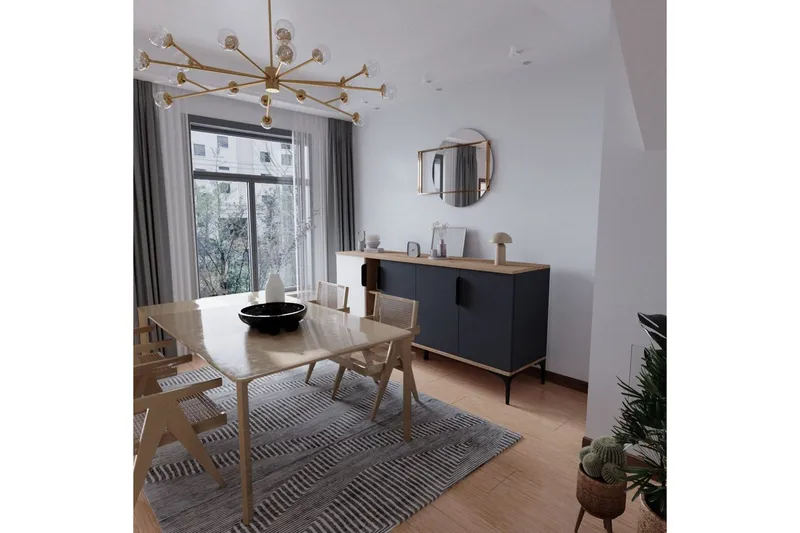 Kunar Konsollbord 180 cm - Hvit/Antrasitt - Møbler - Bord - Avlastningsbord - Gangbord