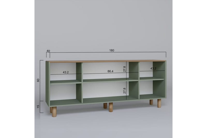 Kuniyoshi Konsollbord 180 cm - Grønn - Møbler - Bord - Avlastningsbord - Gangbord