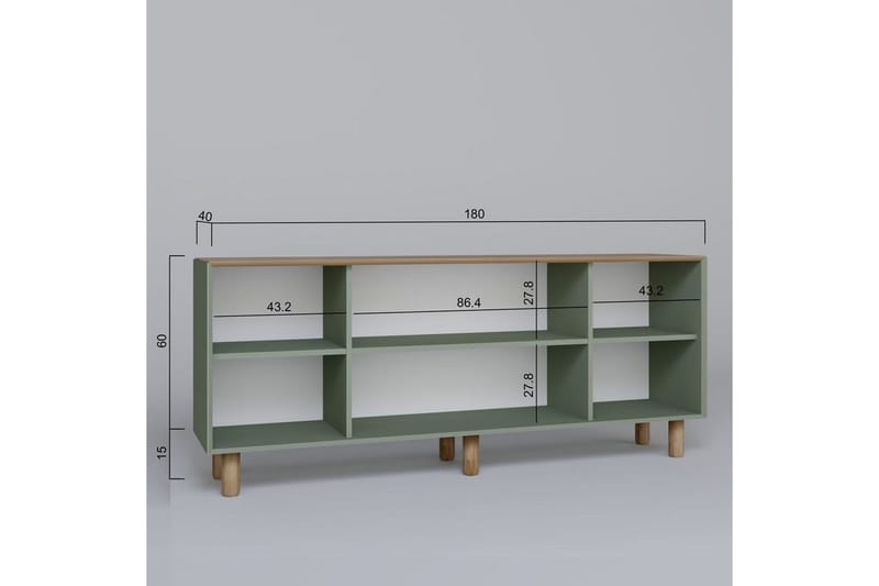 Kuniyoshi Konsollbord 180 cm - Grønn - Møbler - Bord - Avlastningsbord - Gangbord