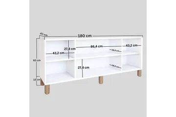 Kuniyoshi Konsollbord 180 cm - Hvit - Møbler - Bord - Avlastningsbord - Gangbord
