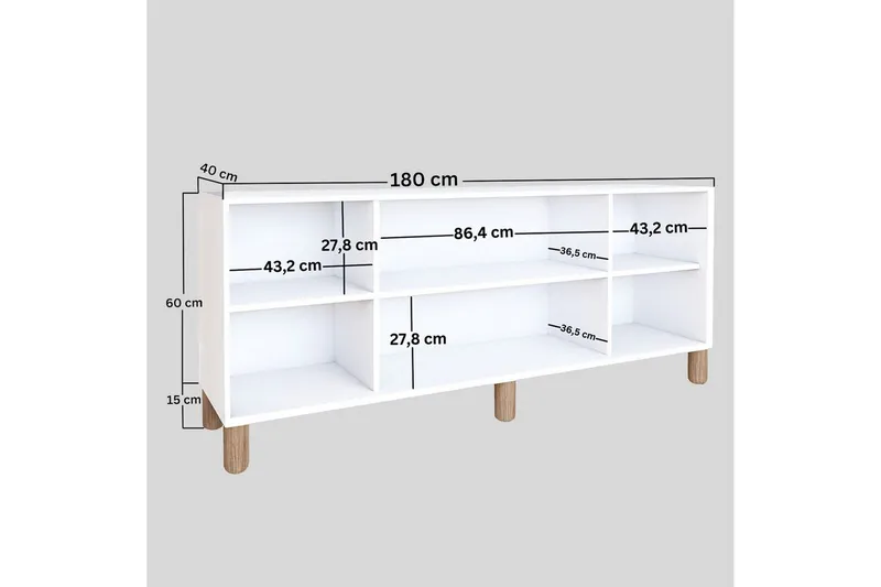 Kuniyoshi Konsollbord 180 cm - Hvit - Møbler - Bord - Avlastningsbord - Gangbord