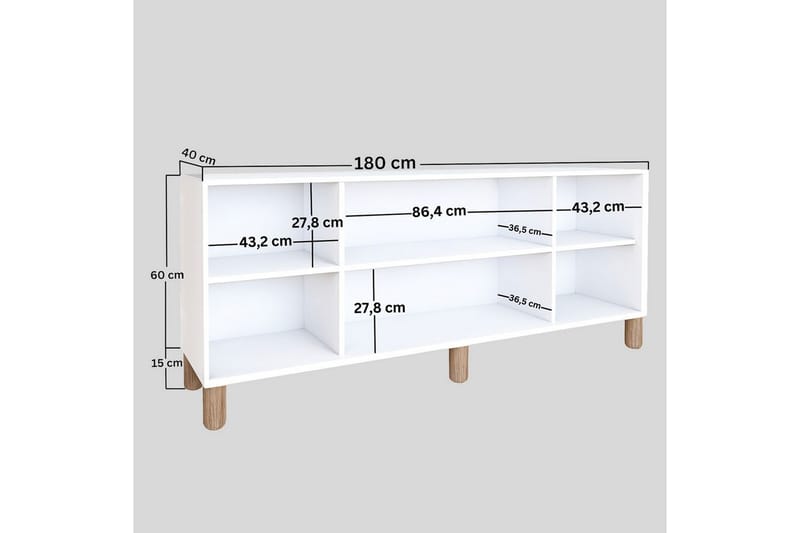 Kuniyoshi Konsollbord 180 cm - Hvit - Møbler - Bord - Avlastningsbord - Gangbord