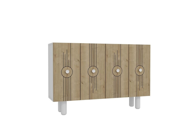 Kyrosen Konsollbord 120 cm - Hvit/Eik - Møbler - Bord - Avlastningsbord - Gangbord