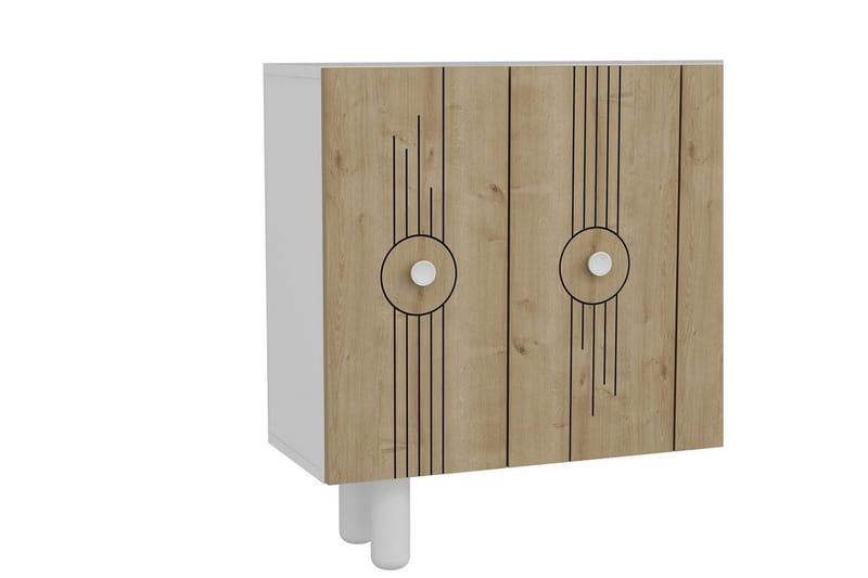 Kyrosen Konsollbord 120 cm - Hvit/Eik - Møbler - Bord - Avlastningsbord - Gangbord