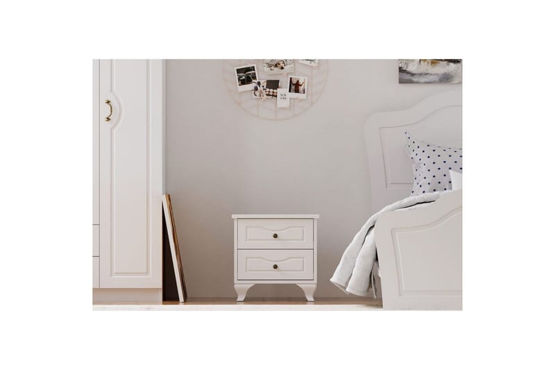 Kyvor Nattbord 45 cm - Matt Hvit - Møbler - Bord - Avlastningsbord - Sengebord & nattbord