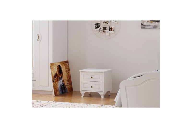 Kyvor Nattbord 45 cm - Matt Hvit - Møbler - Bord - Avlastningsbord - Sengebord & nattbord