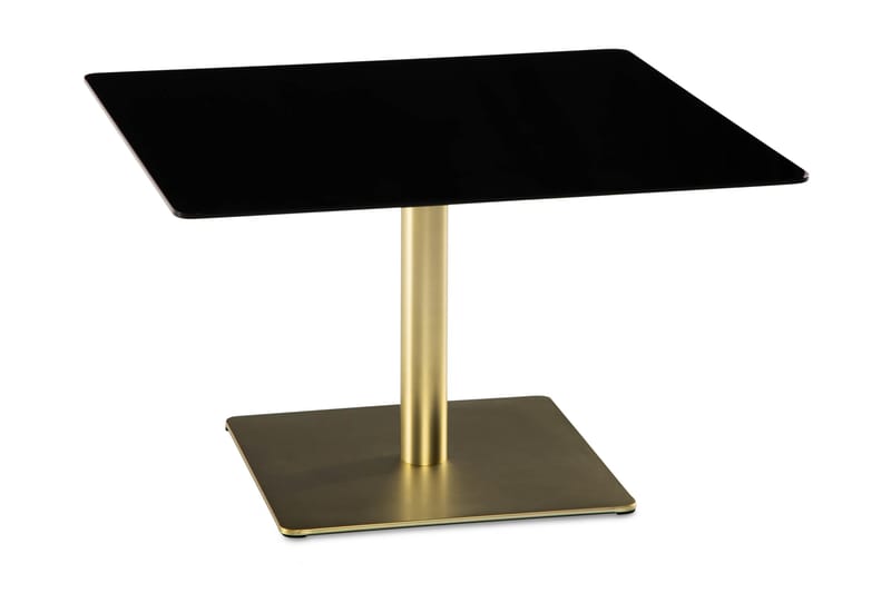 Alinda Sidebord 75 cm - Glass/Svart/Messing - Møbler - Bord - Avlastningsbord - Lampebord & sidebord