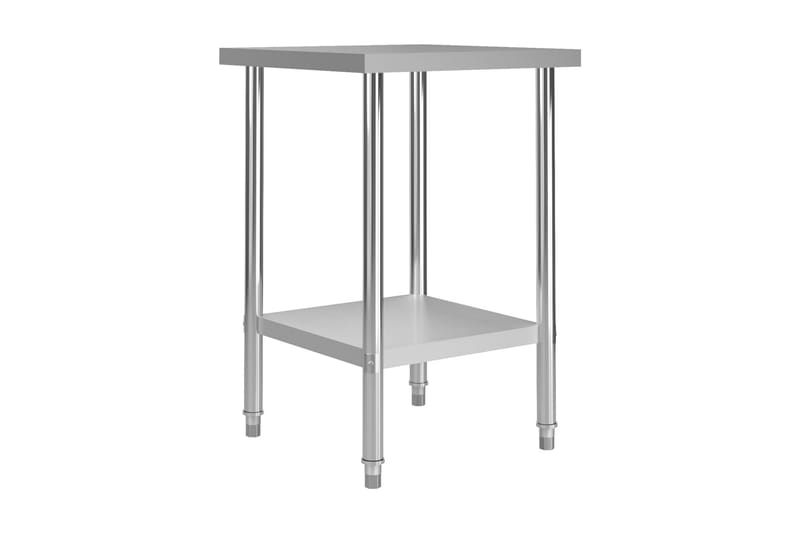 Arbeidsbord for kjøkken 60x60x85 cm rustfritt stål - Lampebord & sidebord - Sammenleggbart bord - Brettbord og småbord - Speilbord