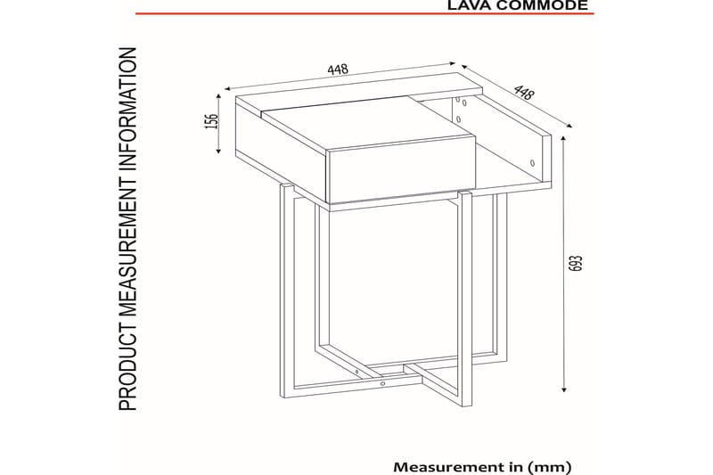 Avlastningsbord 45 cm - Valnøtt - Lampebord & sidebord - Brettbord og småbord