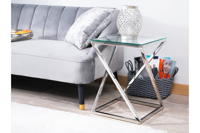BEVERLY Avlastningsbord 40 cm - Sølv - Møbler - Bord - Avlastningsbord - Lampebord & sidebord