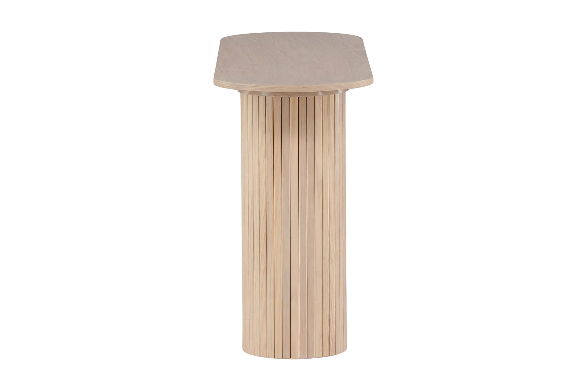 Bianca Sidebord 130x40x72 cm Oval - Hvid