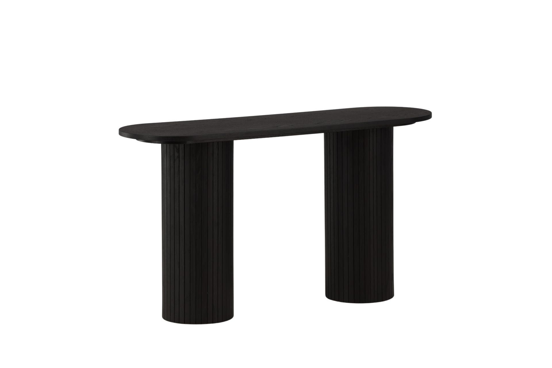 Bianca Sidebord 130x40x72 cm Oval - Sort - Møbler - Bord - Avlastningsbord - Lampebord & sidebord