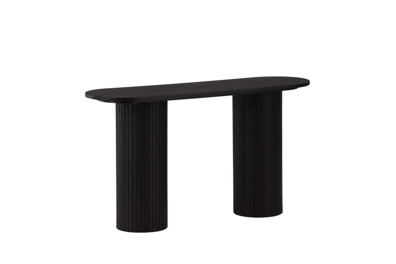 Bianca Sidebord 130x40x72 cm Oval - Sort - Møbler - Bord - Avlastningsbord - Lampebord & sidebord
