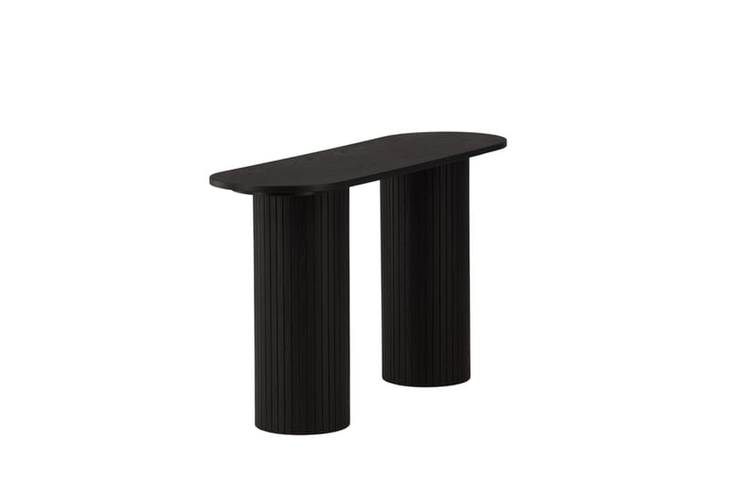 Bianca Sidebord 130x40x72 cm Oval - Sort - Møbler - Bord - Avlastningsbord - Lampebord & sidebord