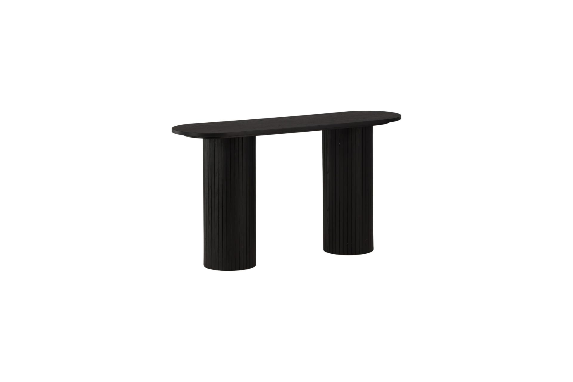 Bianca Sidebord 130x40x72 cm Oval - Sort - Møbler - Bord - Avlastningsbord - Lampebord & sidebord