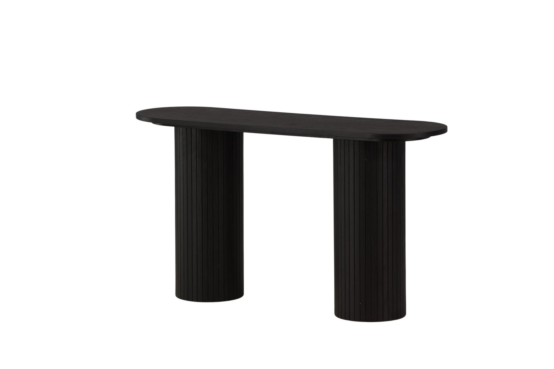 Bianca Sidebord 130x40x72 cm Oval - Sort - Møbler - Bord - Avlastningsbord - Lampebord & sidebord