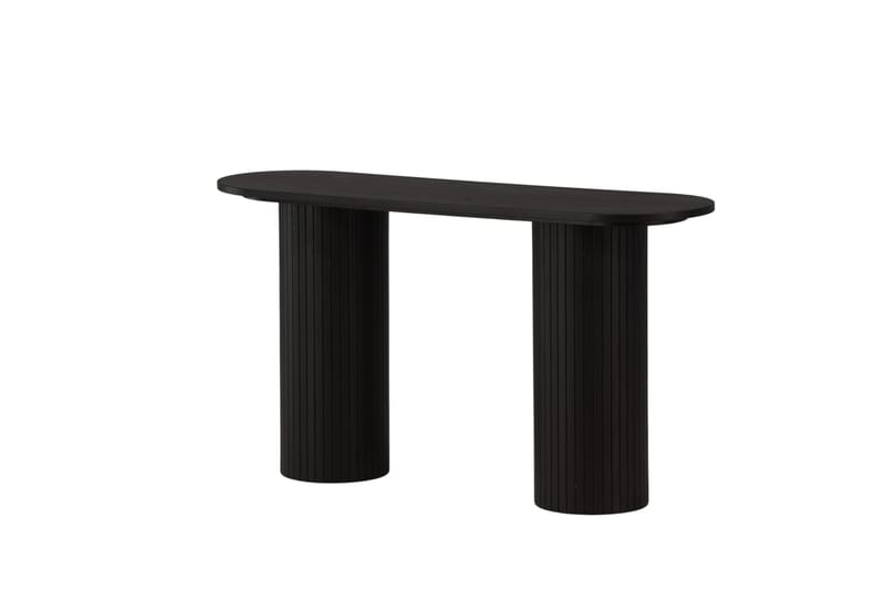 Bianca Sidebord 130x40x72 cm Oval - Sort - Møbler - Bord - Avlastningsbord - Lampebord & sidebord