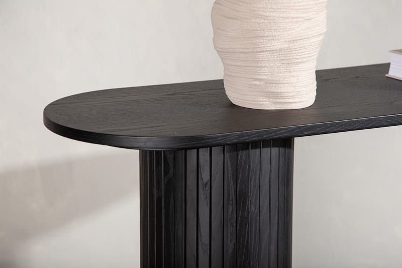 Bianca Sidebord 130x40x72 cm Oval - Sort - Møbler - Bord - Avlastningsbord - Lampebord & sidebord