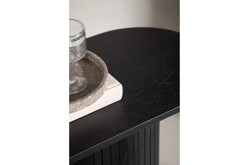 Bianca Sidebord 130x40x72 cm Oval - Sort - Møbler - Bord - Avlastningsbord - Lampebord & sidebord