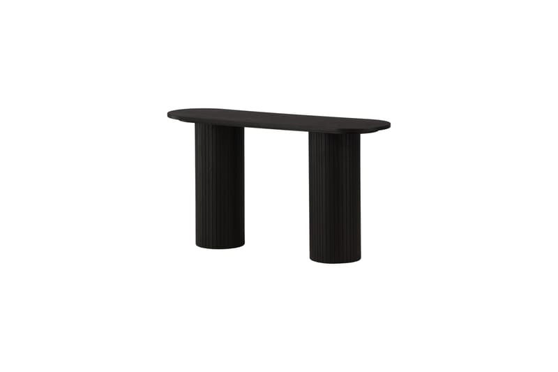 Bianca Sidebord 130x40x72 cm Oval - Sort - Møbler - Bord - Avlastningsbord - Lampebord & sidebord