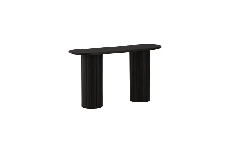 Bianca Sidebord 130x40x72 cm Oval - Sort - Møbler - Bord - Avlastningsbord - Lampebord & sidebord