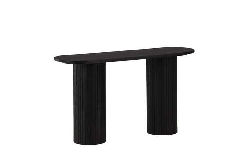Bianca Sidebord 130x40x72 cm Oval - Sort - Møbler - Bord - Avlastningsbord - Lampebord & sidebord