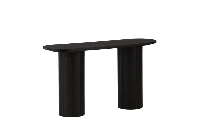 Bianca Sidebord 130x40x72 cm Oval - Sort - Møbler - Bord - Avlastningsbord - Lampebord & sidebord