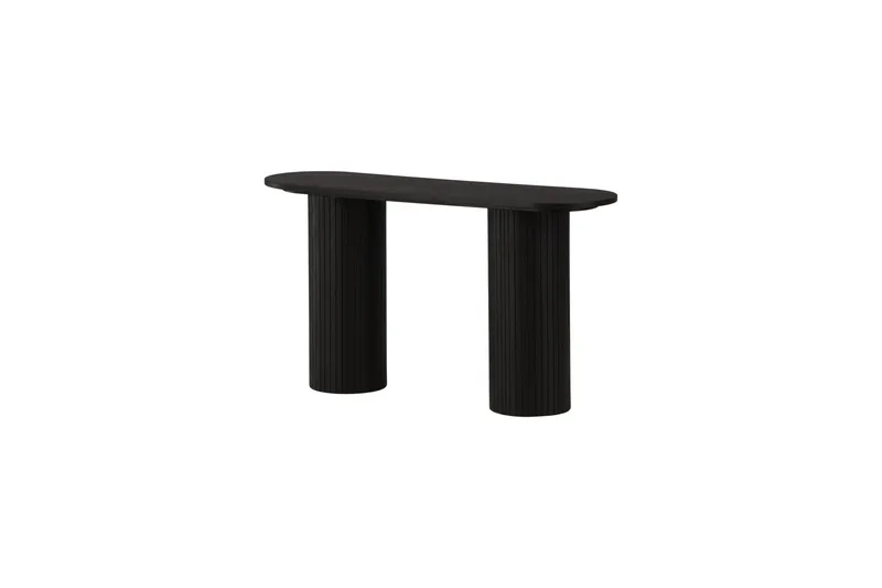 Bianca Sidebord 130x40x72 cm Oval - Sort - Møbler - Bord - Avlastningsbord - Lampebord & sidebord