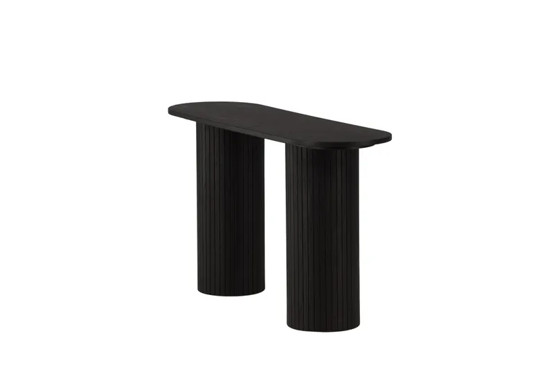 Bianca Sidebord 130x40x72 cm Oval - Sort - Møbler - Bord - Avlastningsbord - Lampebord & sidebord