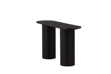 Bianca Sidebord 130x40x72 cm Oval - Sort - Møbler - Bord - Avlastningsbord - Lampebord & sidebord