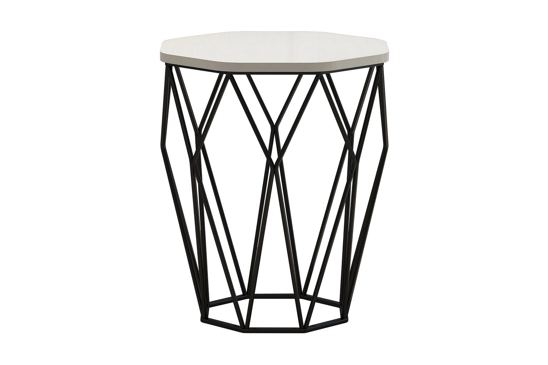 Bojana Sidebord Rundt 46 cm - Beige/Svart