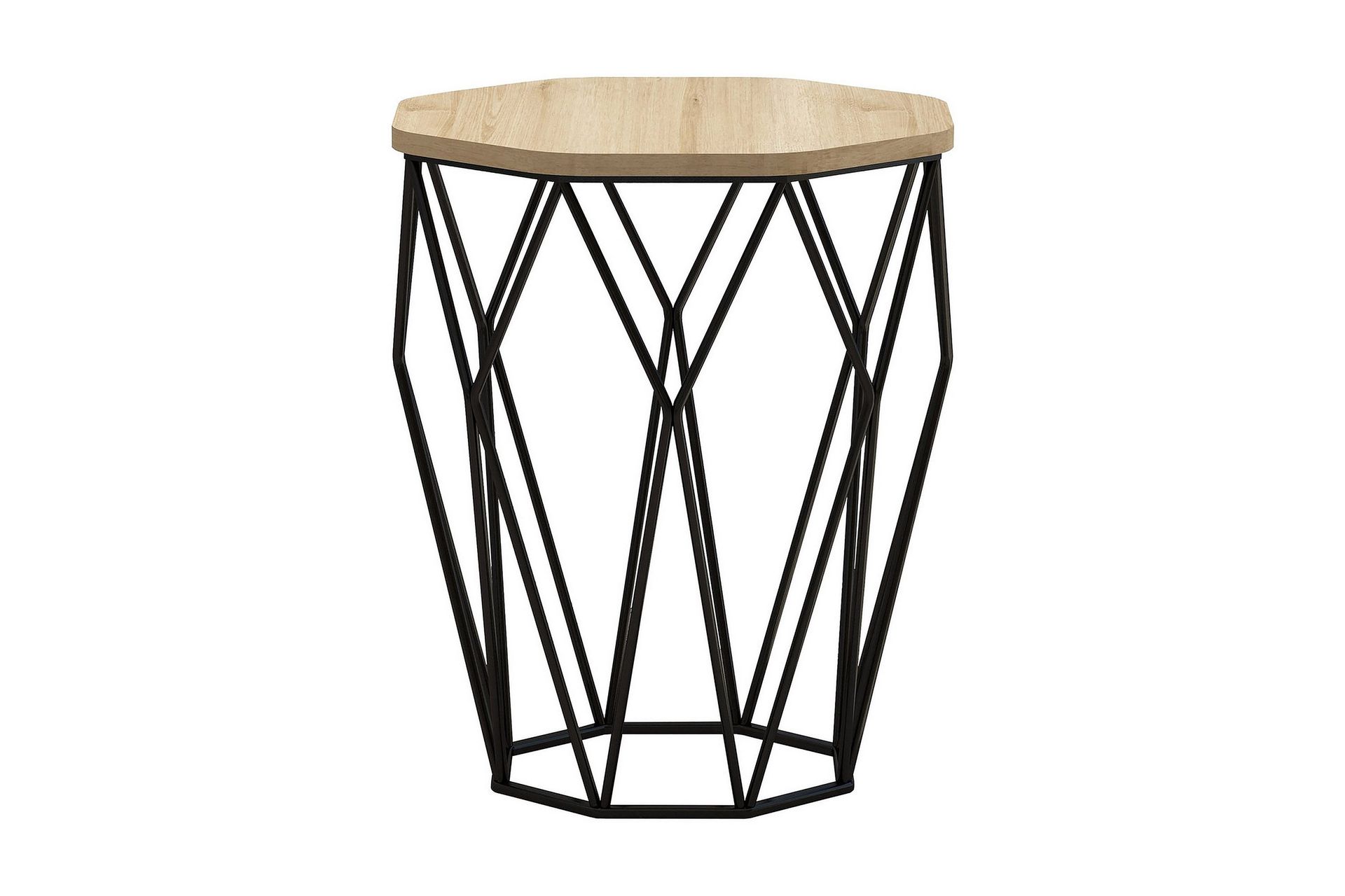 Bojana Sidebord Rundt 46 cm - Natur/Svart