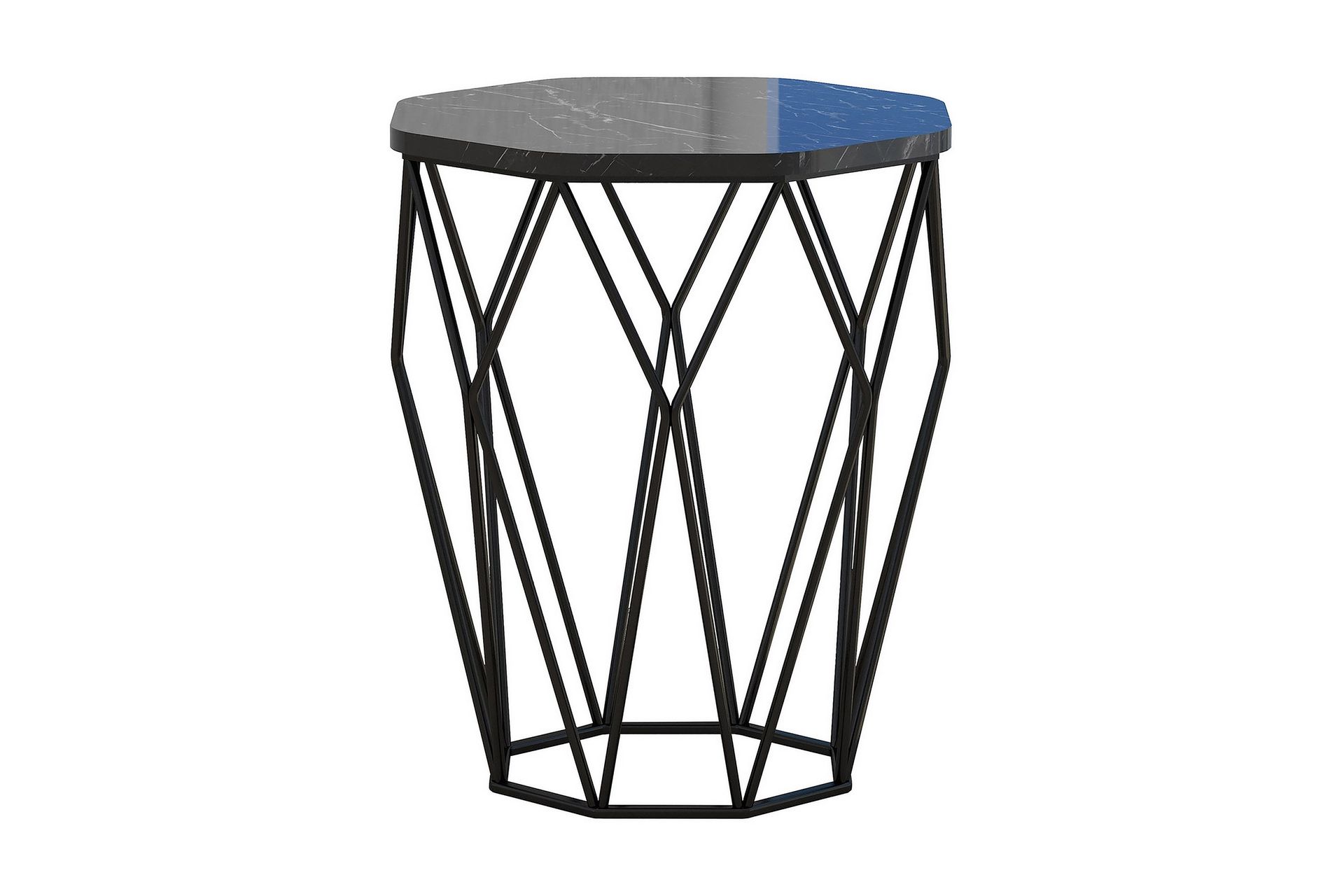 Bojana Sidebord Rundt 46 cm - Svart - Møbler - Bord - Avlastningsbord - Lampebord & sidebord