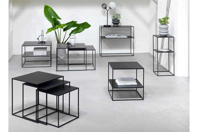 Burningham Avlastningsbord 35x90x80 cm - Svart - Møbler - Bord - Avlastningsbord - Lampebord & sidebord