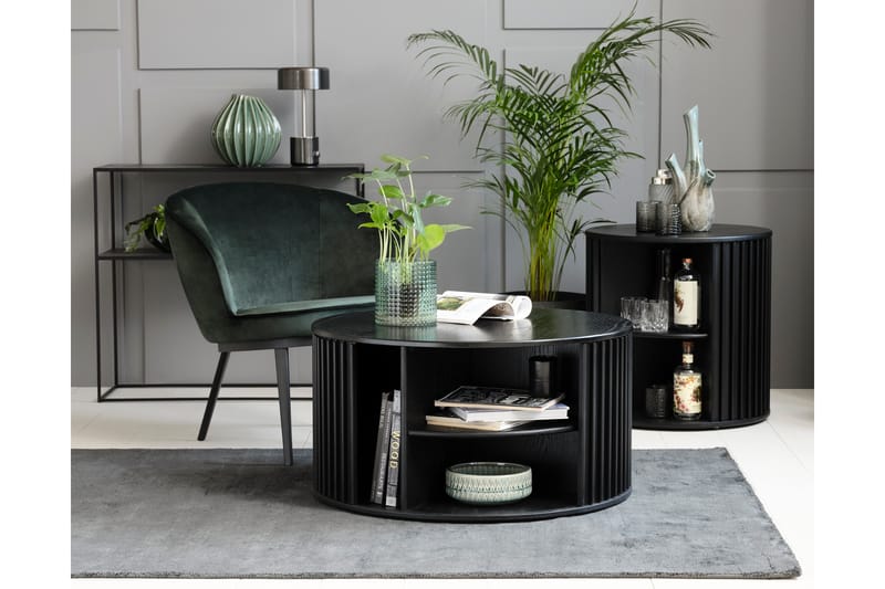 Burningham Avlastningsbord 35x90x80 cm - Svart - Møbler - Bord - Avlastningsbord - Lampebord & sidebord