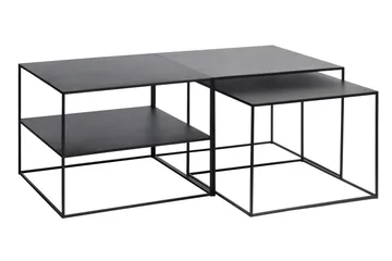Burningham Avlastningsbord 65x65x50 cm - Svart - Møbler - Bord - Avlastningsbord - Lampebord & sidebord