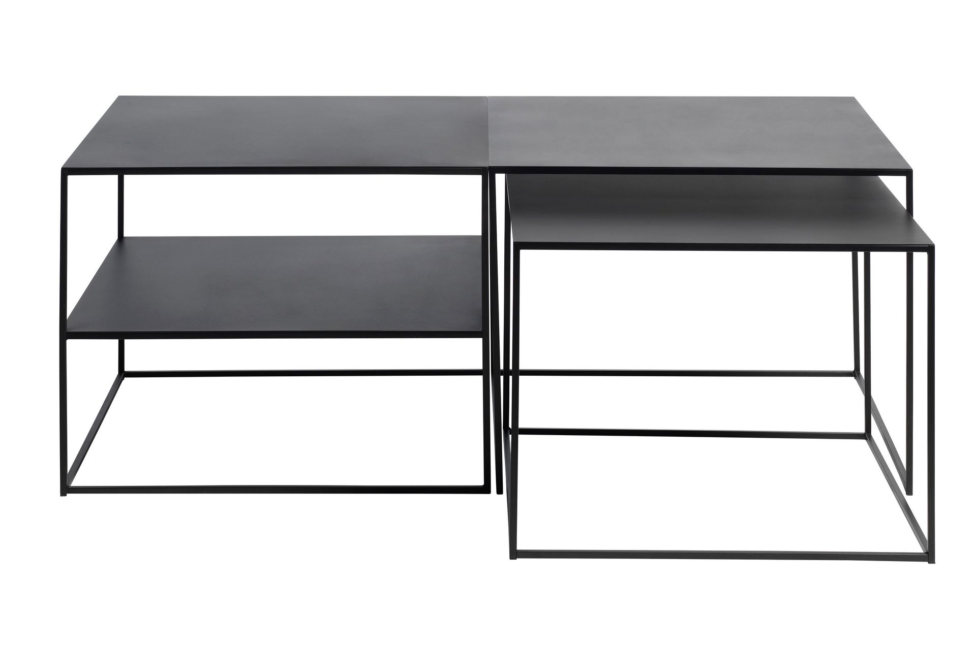 Burningham Sidebord 2 st - Svart - Møbler - Bord - Avlastningsbord - Lampebord & sidebord