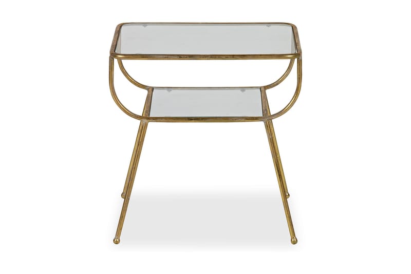 Callista Sidebord 47 cm - Antikk Messing/Glass - Møbler - Bord - Avlastningsbord - Lampebord & sidebord