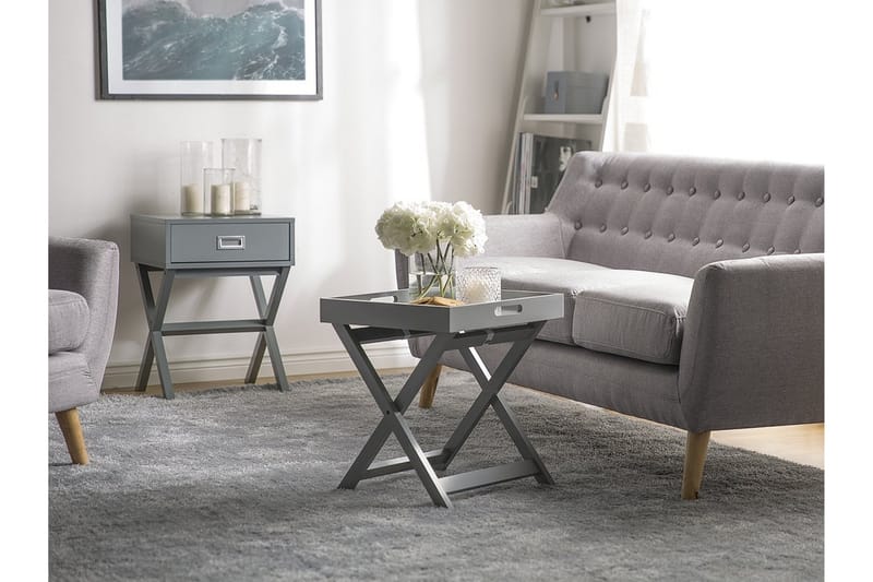 Chester Sidebord 40 cm - Grå - Møbler - Bord - Avlastningsbord - Lampebord & sidebord