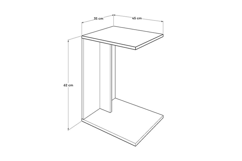 Coffee Table Hvit høyglans - Møbler - Bord - Avlastningsbord - Lampebord & sidebord