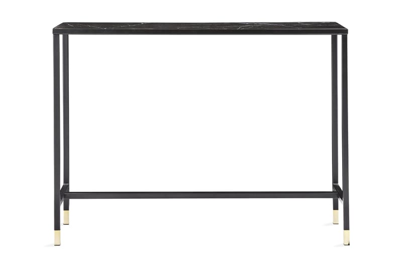 Daicy Sidebord 100 cm Marmormønster - Glass/Svart/Messing - Lampebord & sidebord - Brettbord og småbord