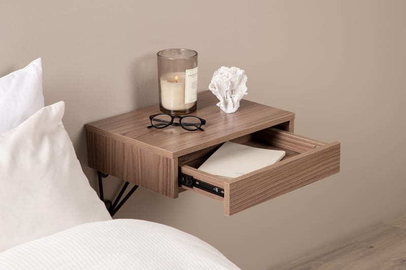 Depay Sidebord 41 cm - Valnøtt - Møbler - Bord - Avlastningsbord - Lampebord & sidebord