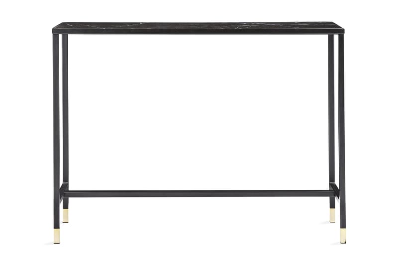 Dipp Sidebord 100 cm Marmormønster - Glas/Sort/Messing - Møbler - Bord - Avlastningsbord - Lampebord & sidebord